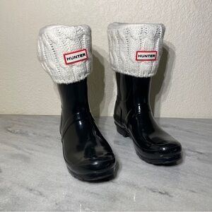 Hunter rainboots with boot socks